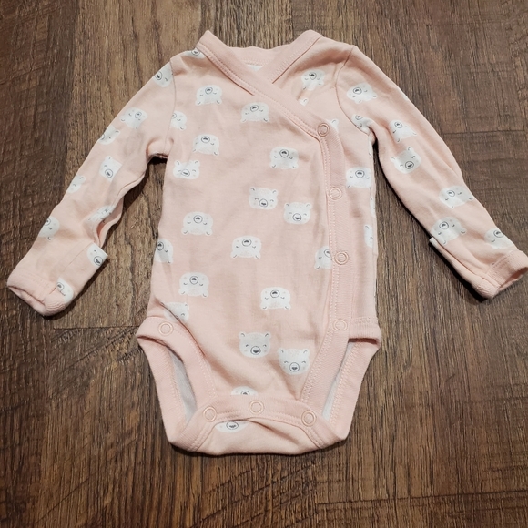 Carters Baby Cotton Matching Set Pink Gray Bear Bodysuit Polka Dot Leggings Hat - Picture 5 of 14